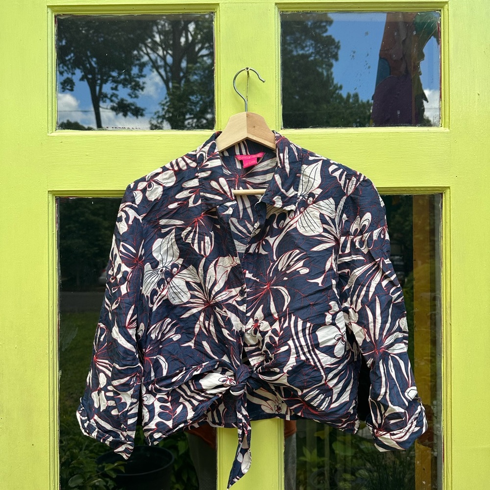 Sunny Leigh Silk Button-Up Shirt